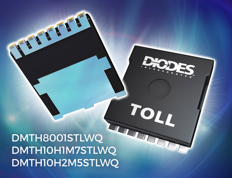 High Current Rated TOLL MOSFETs from Diodes Incorporated Target EV Applications